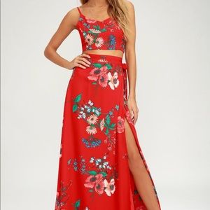 Lulu’s Red Maxi Dress - Bloom with a view
